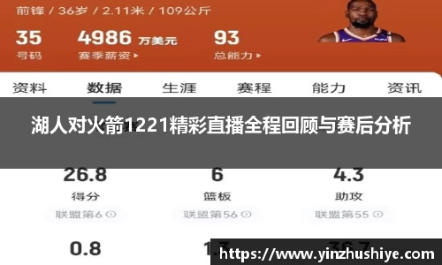 湖人对火箭1221精彩直播全程回顾与赛后分析