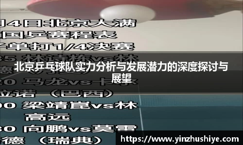 北京乒乓球队实力分析与发展潜力的深度探讨与展望